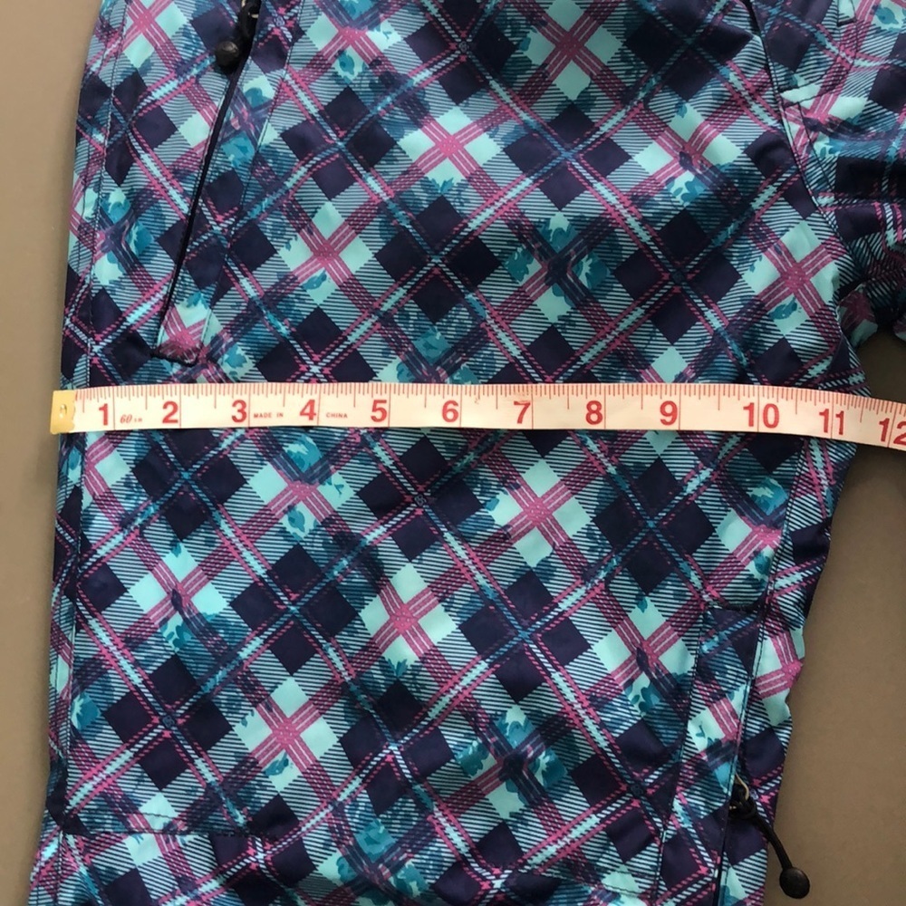 Betty Rides Aqua plaid winter snowboard ski pants size small - Picture 13 of 13